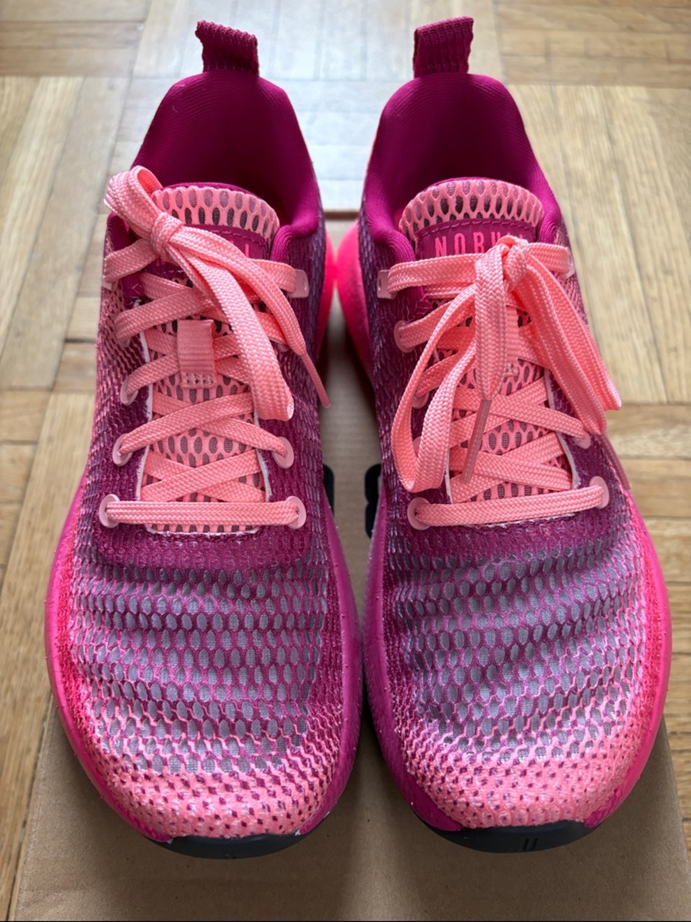 Women’s NoBull Pink Gradient Drive Mesh Running Sneakers 7.5